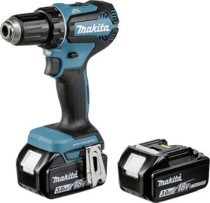 Makita Κρουστικό Δραπανοκατσάβιδο Μπαταρίας Brushless 18V 2x3Ah Κωδικός: DDF485RFJ
