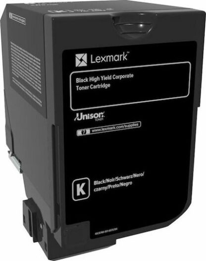Lexmark 20K Corporate Γνήσιο Toner Laser Εκτυπωτή Μαύρο High Yield 20000 Σελίδων (74C2HKE)