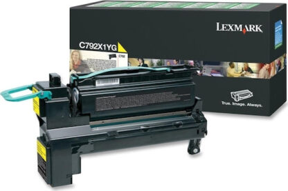 Lexmark C792X1YG Γνήσιο Toner Laser Εκτυπωτή Κίτρινο High Yield Extra High Yield 20000 Σελίδων