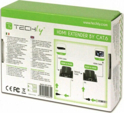 Techly Extender HDMI Full HD on cable Cat.5E / 6 / 6A / 7 max 60m Autoregulated IDATA EXT-E70I