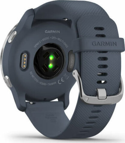 Garmin Venu 2 Stainless Steel 45mm Αδιάβροχο Smartwatch με Παλμογράφο (Silver / Granite)
