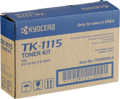 Kyocera TK-1115 Γνήσιο Toner Laser Εκτυπωτή Μαύρο 1600 Σελίδων (1T02M50NL1)