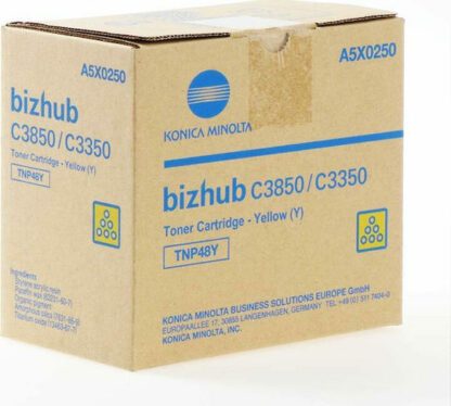 Konica Minolta TNP-48Y Γνήσιο Toner Laser Εκτυπωτή Κίτρινο 10000 Σελίδων (A5X0250)