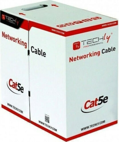 Techly U/UTP Cat.5e Καλώδιο Δικτύου Ethernet εξωτερικού χώρου 305m Μαύρο Κωδικός: ITP8-RIS-0305LO