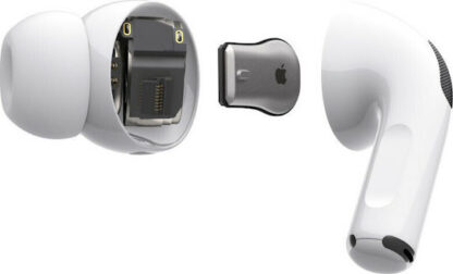 Apple AirPods Pro με MagSafe Charging Case In-ear Bluetooth Handsfree Ακουστικά με Αντοχή στον Ιδρώτα και Θήκη Φόρτισης Λευκά