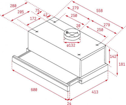 Teka TL 6310 Συρόμενος Απορροφητήρας 60cm Λευκός