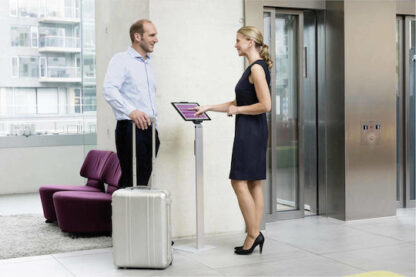Durable Tablet Holder FLOOR metallic silver          8932-23