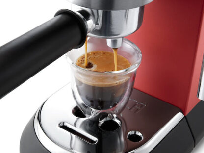 De'Longhi Dedica Pump Μηχανή Espresso 1300W Πίεσης 15bar Κόκκινη