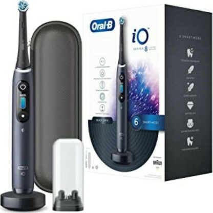 Oral-B IO Series 8 Ηλεκτρική Οδοντόβουρτσα με Χρονομετρητή, Αισθητήρα Πίεσης και Θήκη Ταξιδίου Limited Edition Black Onyx