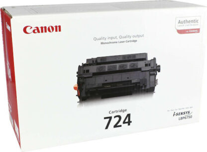 Canon 724 Γνήσιο Toner Laser Εκτυπωτή Μαύρο 6000 Σελίδων (3481B002)