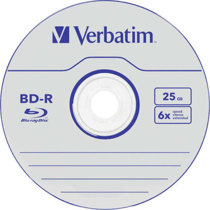 Verbatim Εγγράψιμα BD-R 6x 25GB Cake Box 50τμχ Κωδικός: 43838