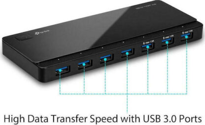 TP-LINK UH700 v3 USB 3.0 Hub 7 Θυρών με σύνδεση USB-A & Θύρα Φόρτισης και Εξωτερική Παροχή Ρεύματος Κωδικός: UH700 V3