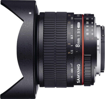 Samyang Crop Φωτογραφικός Φακός 8mm f/3.5 UMC CS II Fisheye για Canon EF-M Mount Μαύρος