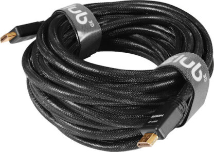 Club3D HDMI 2.0 Braided Cable HDMI male - HDMI male 10m Μαύρο Κωδικός: CAC-2313