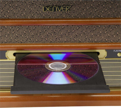 Denver MRD-51 Πικάπ με Προενίσχυση και Ενσωματωμένα Ηχεία Καφέ
