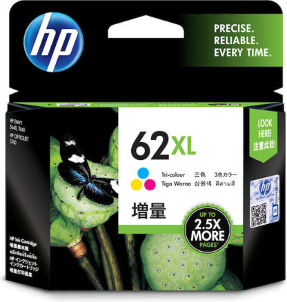 HP 62XL Γνήσιο Μελάνι Εκτυπωτή InkJet Πολλαπλό (Color) (C2P07AE)