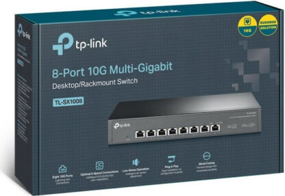 TP-LINK TL-SX1008 v2 Unmanaged L2 Switch με 8 Θύρες Gigabit (10Gbps) Ethernet