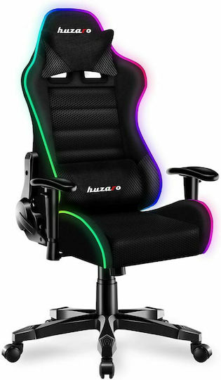 Huzaro Ranger 6.0 Child RGB Mesh Καρέκλα Gaming Δερματίνης με Ρυθμιζόμενα Μπράτσα και RGB Φωτισμό Μαύρη