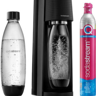 SodaStream Soda Maker DUO black Schwarz QC incl 1 Glas- Glas & 1 PET-Bottle PETBottle (1016812411)