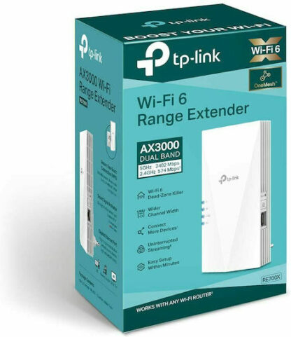 TP-LINK RE700X v1 Mesh WiFi Extender Dual Band (2.4 & 5GHz) 3000Mbps
