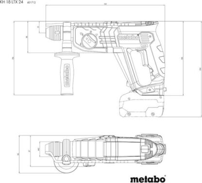 Metabo KH 18 LTX Κρουστικό Σκαπτικό Πιστολέτο Μπαταρίας Brushless 18V Solo με Υποδοχή SDS Plus Κωδικός: 601712840