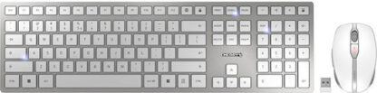 Cherry DW 9100 Ασύρματο Bluetooth Σετ Πληκτρολόγιο & Ποντίκι Αγγλικό US White/Silver