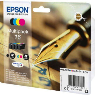 Epson T0715 Γνήσιο Πακέτο 4 Μελανιών Εκτυπωτή InkJet Κίτρινο / Κυανό / Ματζέντα / Μαύρο (C13T07154010 C13T07154020 C13T07154012)