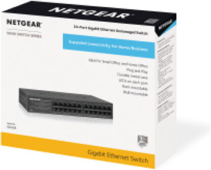 NetGear GS324 v1 Unmanaged L2 Switch με 24 Θύρες Gigabit (1Gbps) Ethernet