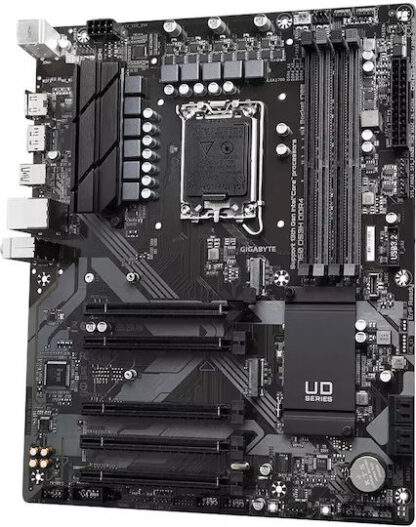 Gigabyte B760 DS3H DDR4 Motherboard - Supports Intel Core 14th CPUs  18+2+1 Phases Digital VRM  up to 5333MHz DDR4 (OC)  2xPCIe 4.0 M.2  GbE LAN  USB 3.2 Gen 2