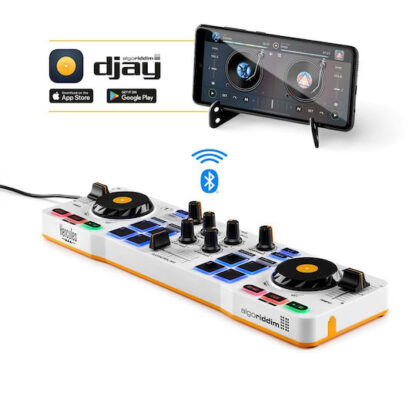 Hercules DJControl Control MIX Bluetooth Pour Smartphone et tablettes Android e 2 channels Black  White  Yellow