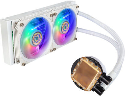 CoolerMaster Masterliquid PL240 Flux Υδρόψυξη Επεξεργαστή Διπλού Ανεμιστήρα 120mm για Socket AM4/AM5/1700/1200/115x με ARGB Φωτισμό Λευκή
