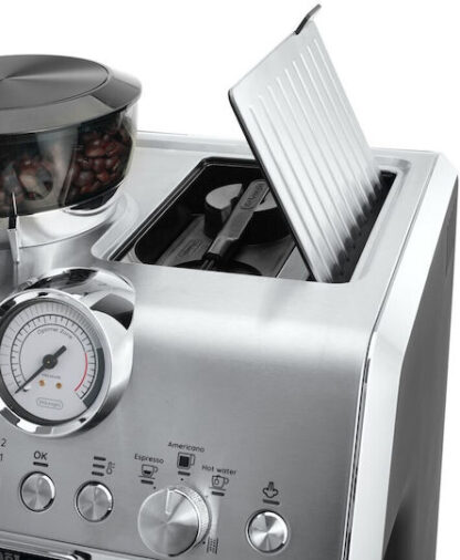 De'Longhi La Specialista Arte Αυτόματη Μηχανή Espresso 1400W Πίεσης 15bar με Μύλο Άλεσης Ασημί