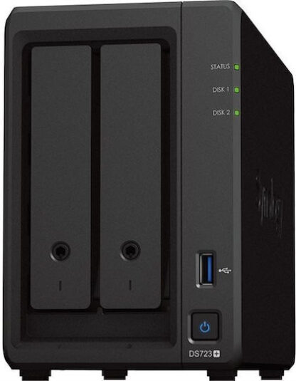 Δικτυακή συσκευή αποθήκευσης NAS Synology DS723+ Μαύρο AM4 Socket: AMD Ryzen™ AMD Ryzen R1600