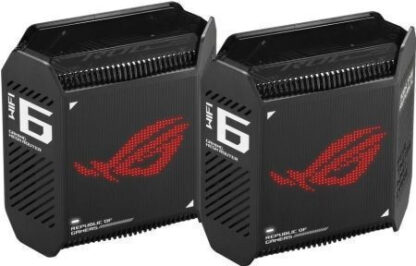 Asus ROG Rapture GT6 WiFi Mesh Network Access Point Wi‑Fi 6 Tri Band (2.4 & 5 & 5GHz) σε Διπλό Kit Μαύρο