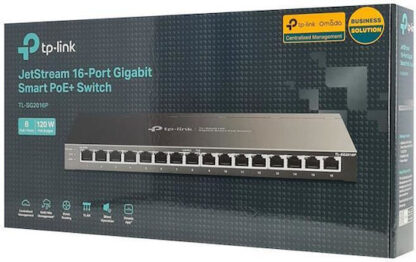 TP-LINK TL-SG2016P v1 Managed L2 PoE+ Switch με 16 Θύρες Ethernet