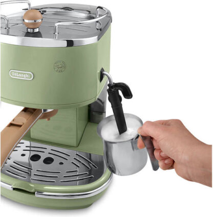 De'Longhi Icona Vintage Μηχανή Espresso 1100W Πίεσης 15bar Πράσινη