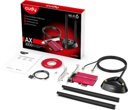Cudy Ασύρματη Κάρτα Δικτύου Wi‑Fi 6 (3000Mbps) PCI-e Κωδικός: WE4000