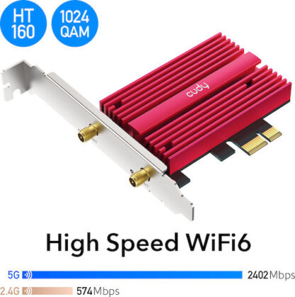 Cudy Ασύρματη Κάρτα Δικτύου Wi‑Fi 6 (3000Mbps) PCI-e Κωδικός: WE4000