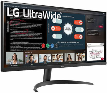 LG 34WP500-B Ultrawide IPS HDR Monitor 34" FHD 2560x1080 με Χρόνο Απόκρισης 5ms GTG