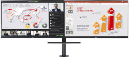 LG Ergo Dual 27QP88DP-BS IPS HDR Monitor 27" QHD 2560x1440 με Χρόνο Απόκρισης 5ms GTG