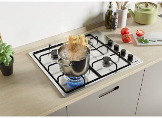 Candy Εστία Φυσικού Αερίου με Πλαίσιο Αυτόνομη Inox 59.5x51εκ. Ασημί Κωδικός: CHW6LBX Candy Εστία Φυσικού Αερίου με Πλαίσιο Αυτόνομη Inox 59.5x51εκ. Ασημί Κωδικός: CHW6LBX