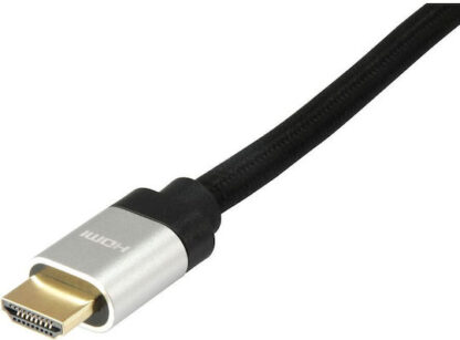 Equip UHS E.Tissue 2.1 A-A M HDMI 2.1 Braided Cable HDMI male - HDMI male 15m Μαύρο Κωδικός: 119386