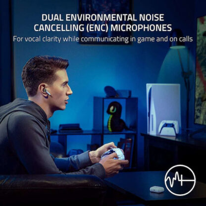 Razer Hammerhead HyperSpeed In-ear Bluetooth Handsfree Ακουστικά με Θήκη Φόρτισης Λευκά