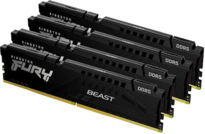 Kingston Technology FURY Beast 128GB 5600MT/s DDR5 CL40 DIMM (Kit of 4) Black XMP