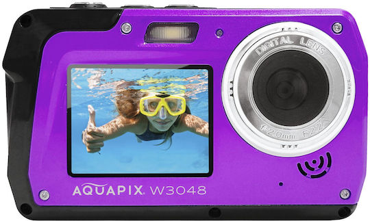 EasyPix Aquapix W3048 Edge Compact Φωτογραφική Μηχανή 13MP με Οθόνη 3" και Ανάλυση Video 2688 x 1520 pixels Μωβ