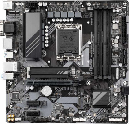 GIGABYTE B760M DS3H Motherboard - Supports Intel Core 14th Gen CPUs  6+2+1 Phases Digital VRM  up to 7600MHz DDR5 (OC)  2xPCIe 4.0 M.2  2.5GbE LAN  USB 3.2 Gen