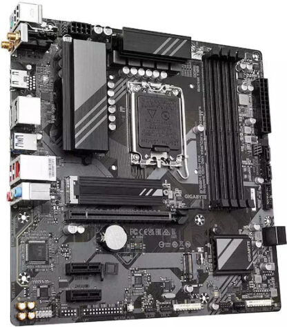 GIGABYTE B760M DS3H AX Motherboard - Supports Intel Core 14th Gen CPUs  6+2+1 Phases Digital VRM  up to 7600MHz DDR5 (OC)  2xPCIe 4.0 M.2  Wi-Fi 6E  2.5GbE LAN  USB 3.2 Gen 2