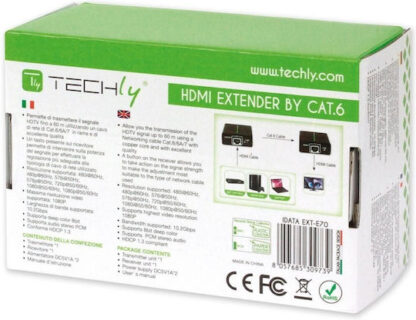 Techly Amplifier HDMI Full HD up to 60m of cable Cat. 6 / 6A / 7 IDATA EXT-E70