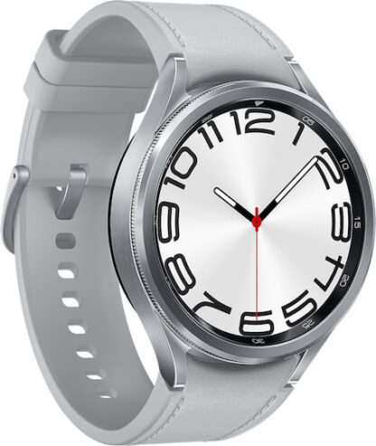 Samsung Galaxy Watch6 Classic Bluetooth Stainless Steel 47mm Αδιάβροχο με Παλμογράφο (Silver)