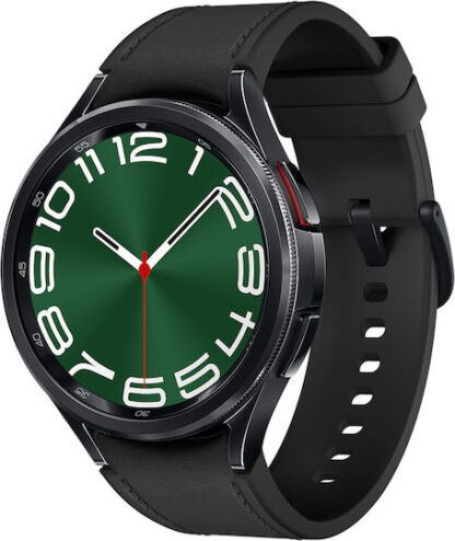Samsung Galaxy Watch6 Classic LTE Stainless Steel 47mm Αδιάβροχο με eSIM και Παλμογράφο (Μαύρο)